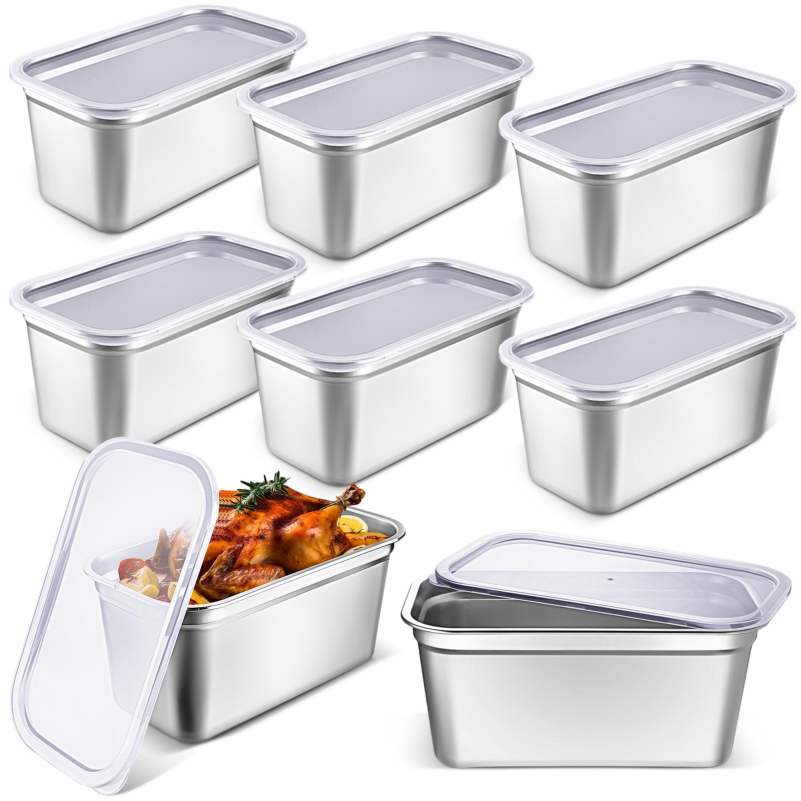 Amazon.com: Suttmin 8 Pcs 304 Stainless Steel Food Storage